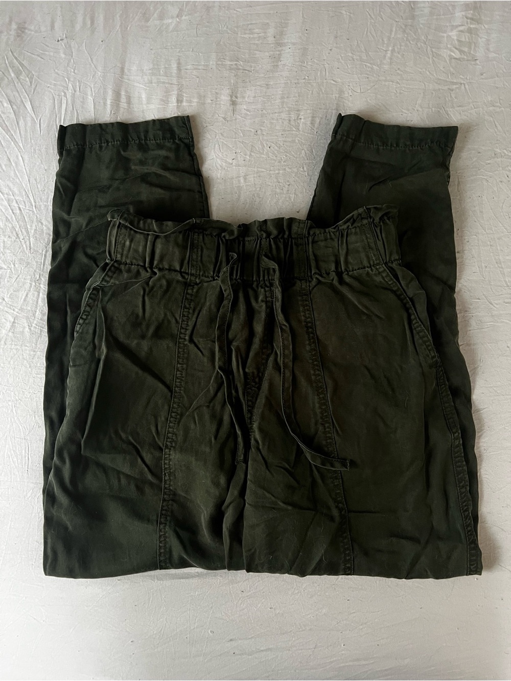 a new day Dark Olive Drawstring Ankle Pants